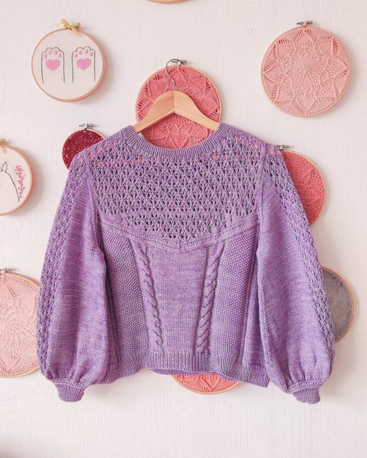 Patrón de tejido "Sweetheart Sweater"