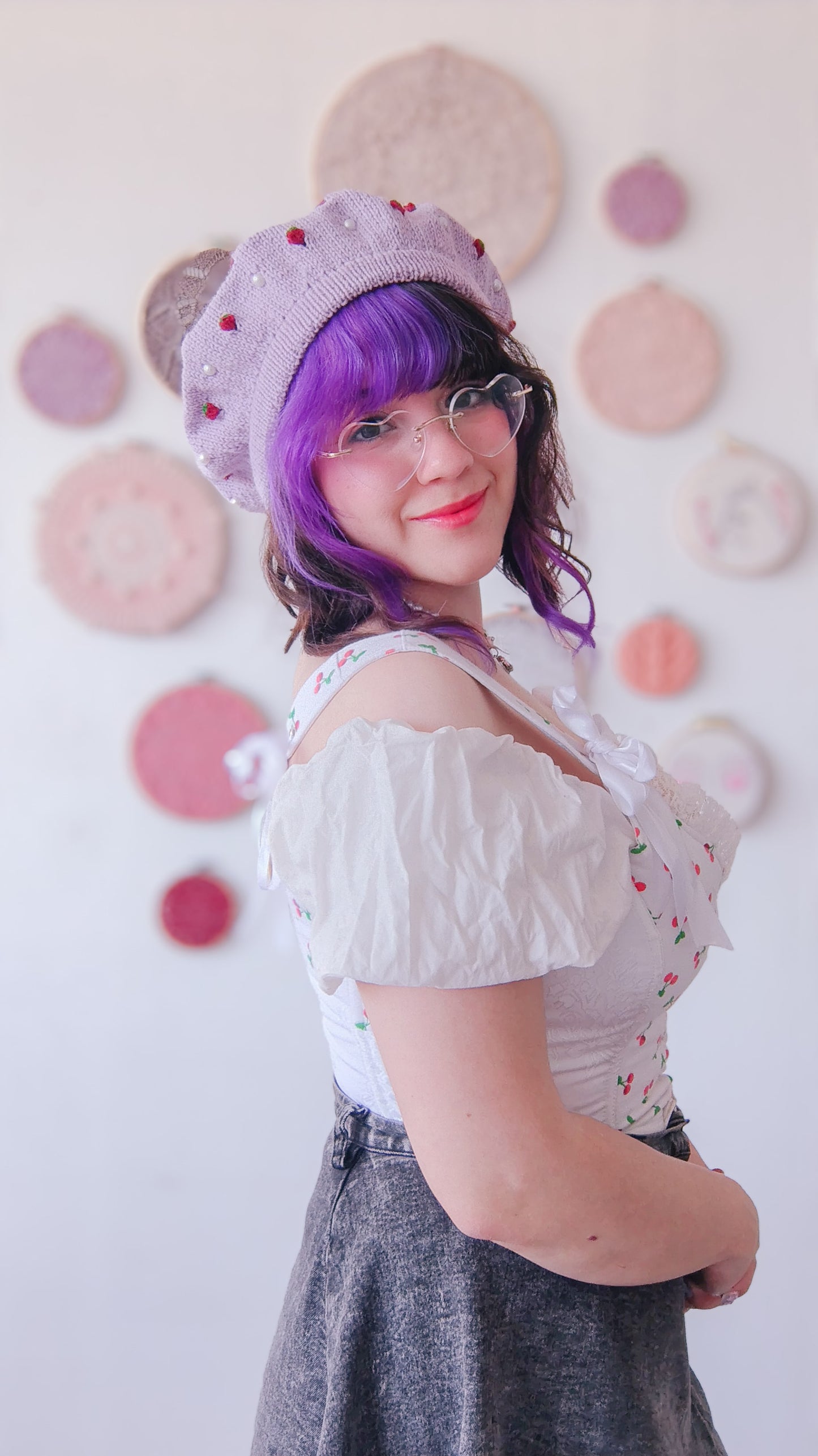 Patrón de tejido mas video "Boina Hachi"