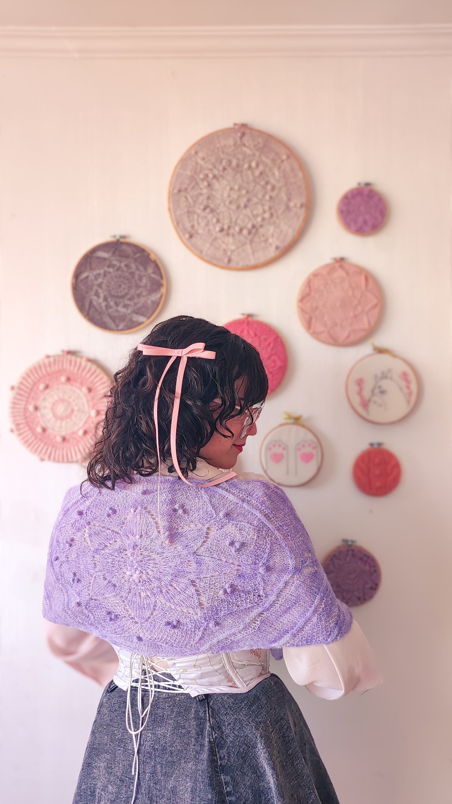 Patrón mas video "Driada Scarf"