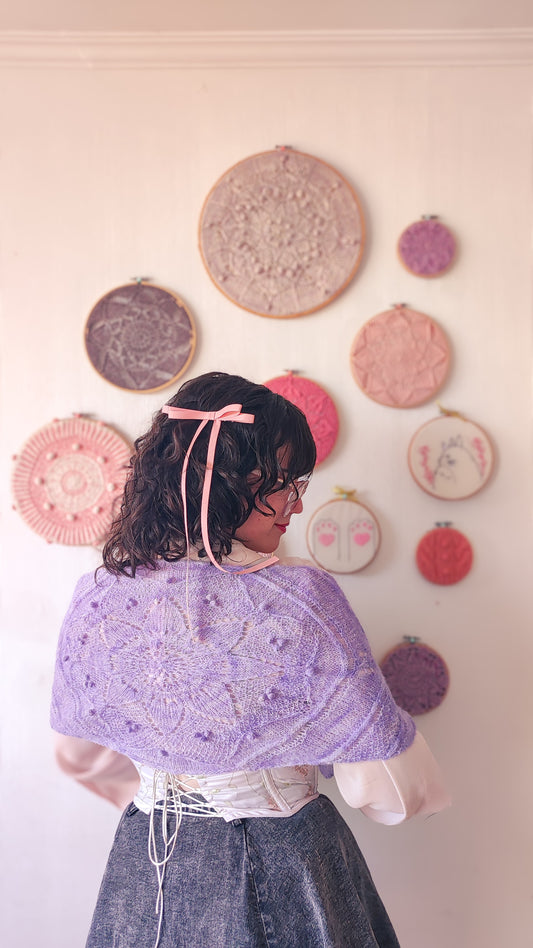 Patrón mas video "Driada Scarf"