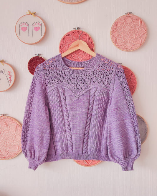 Patrón de tejido "Sweetheart Sweater"
