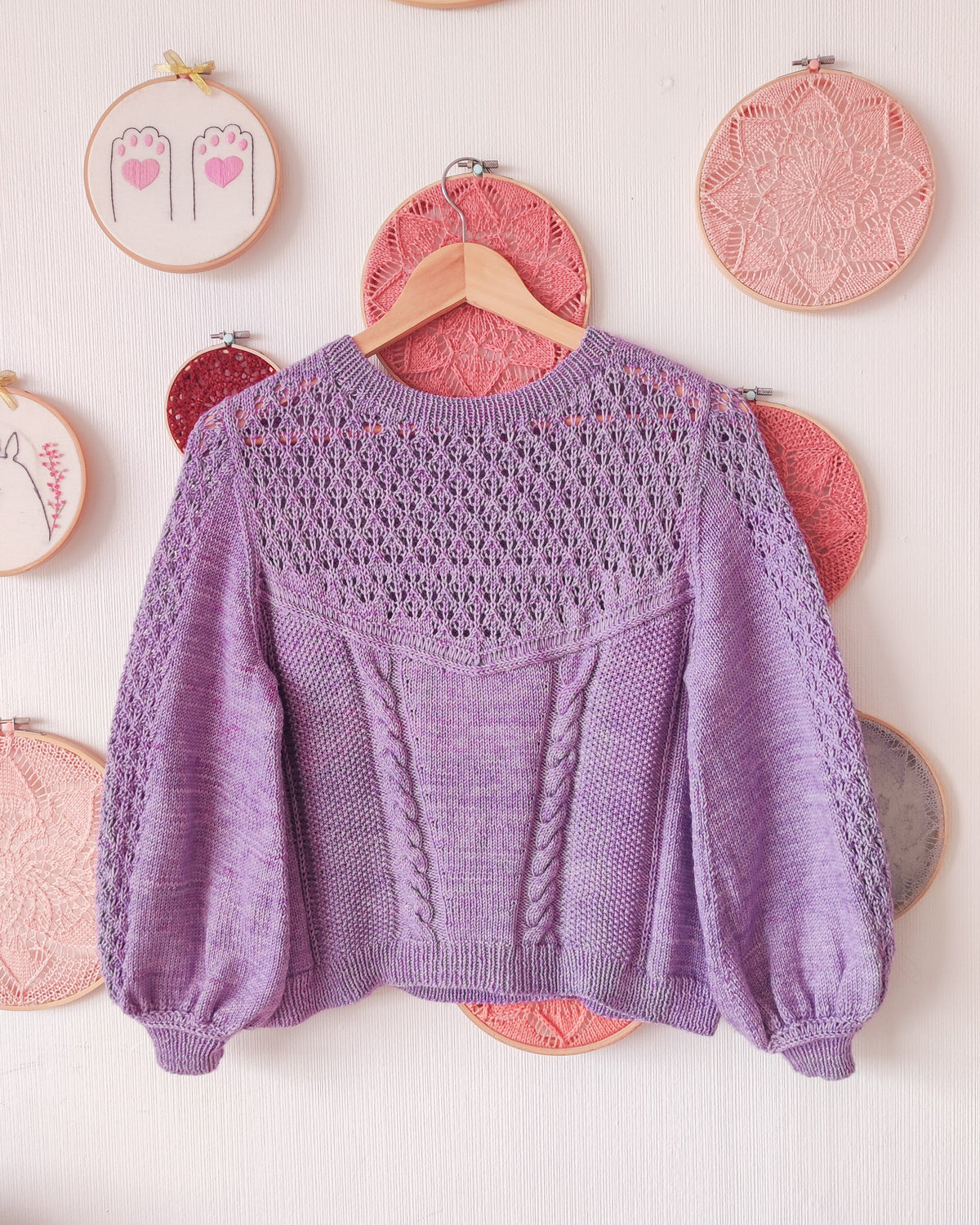 Patrón de tejido "Sweetheart Sweater"