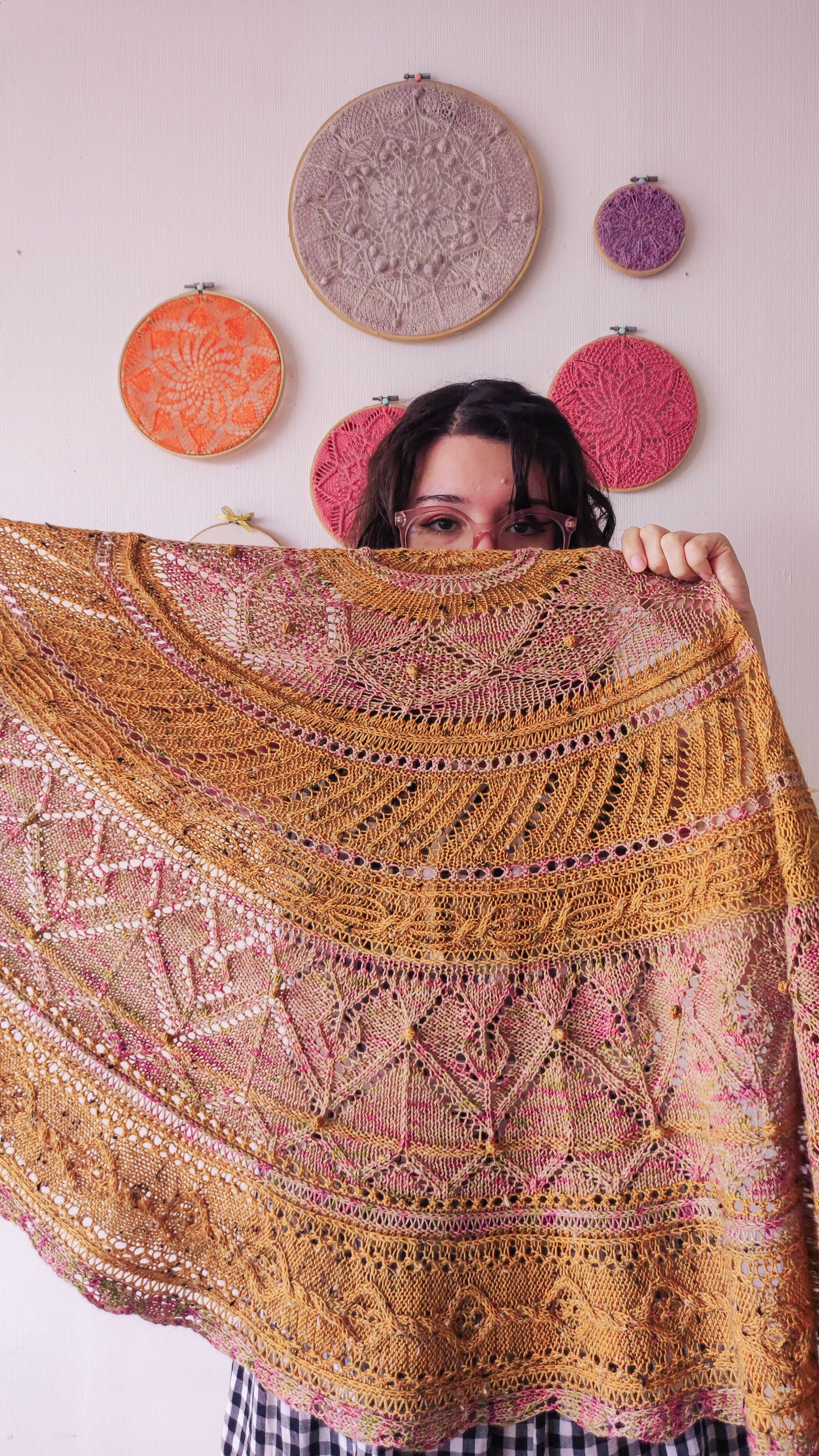 Patrón de tejido mas video "Chal Arbotante"