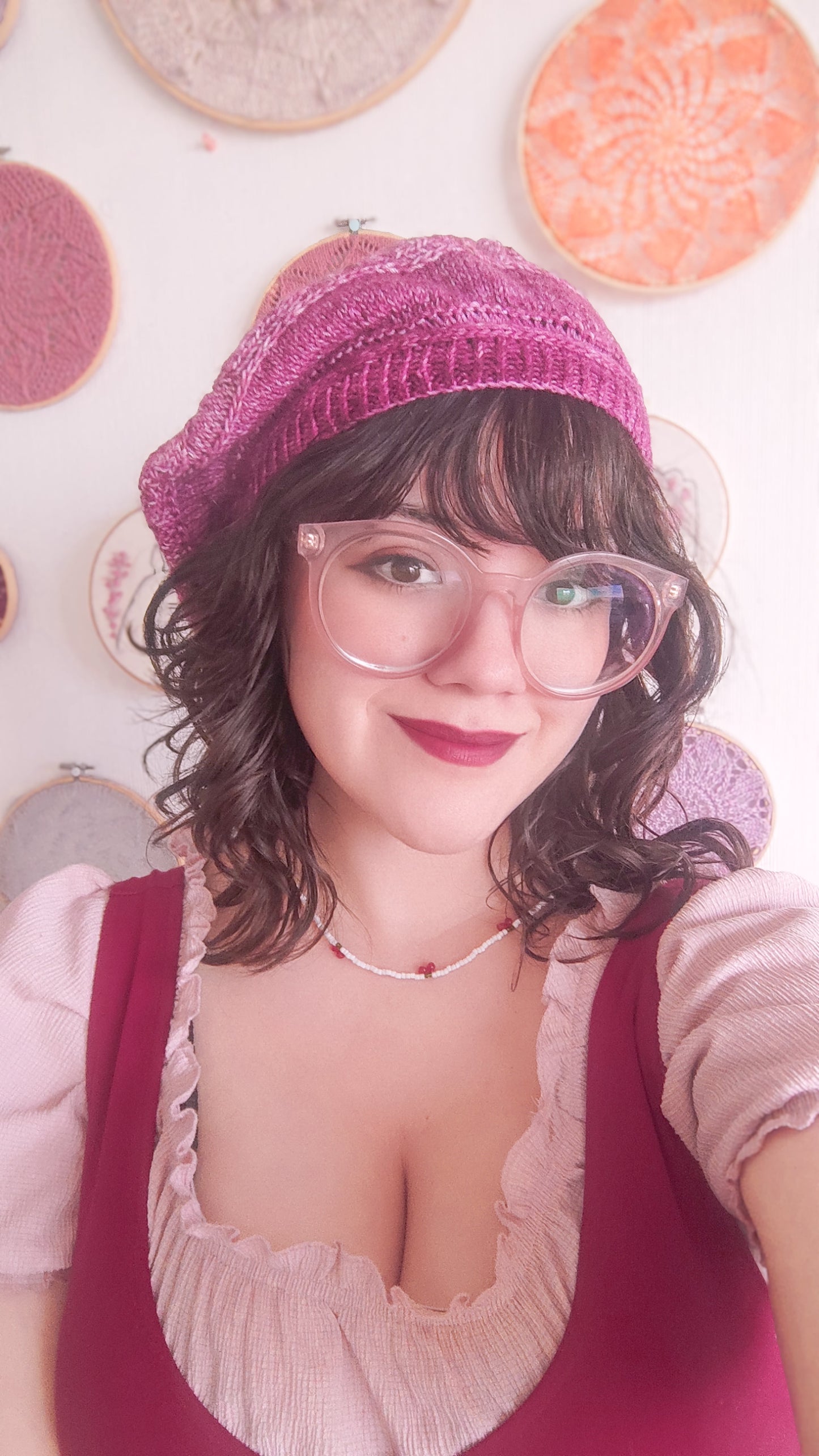 Patrón de tejido mas video "Boina Wreath"