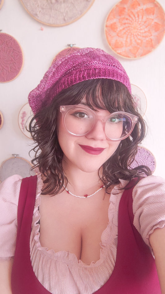 Patrón de tejido mas video "Boina Wreath"