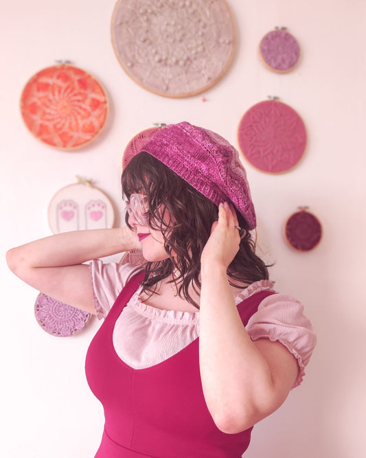 Patrón de tejido mas video "Boina Wreath"