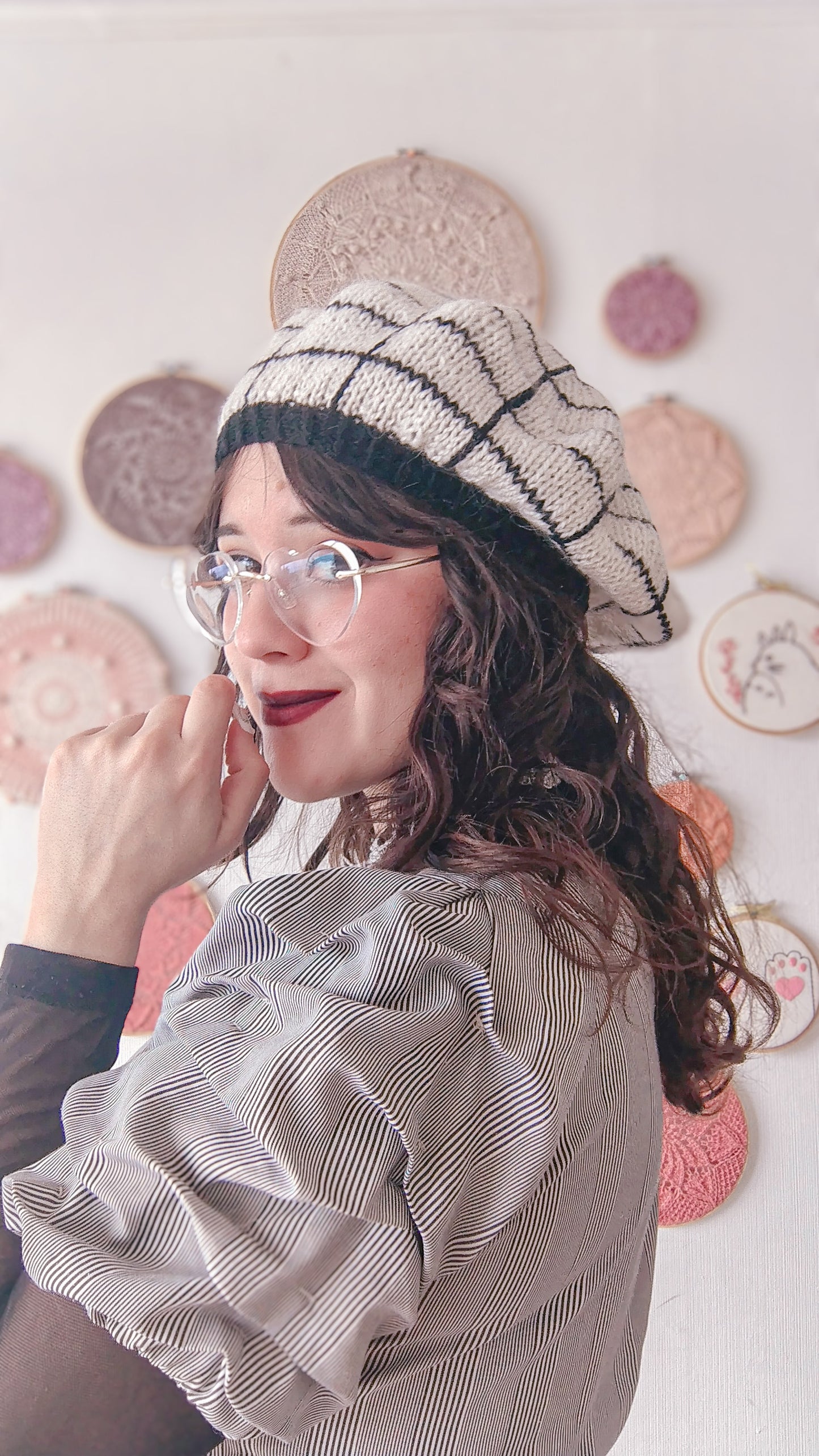 Patrón de tejido mas video "Boina Ryodan"