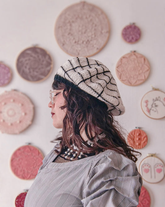 Patrón de tejido mas video "Boina Ryodan"