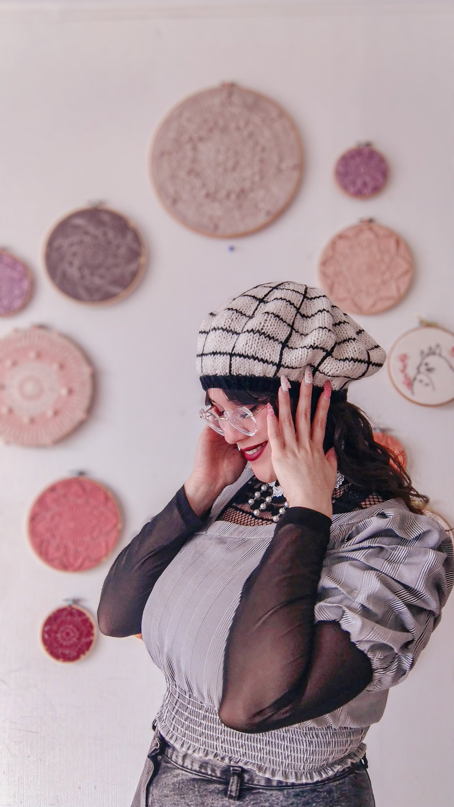 Patrón de tejido mas video "Boina Ryodan"