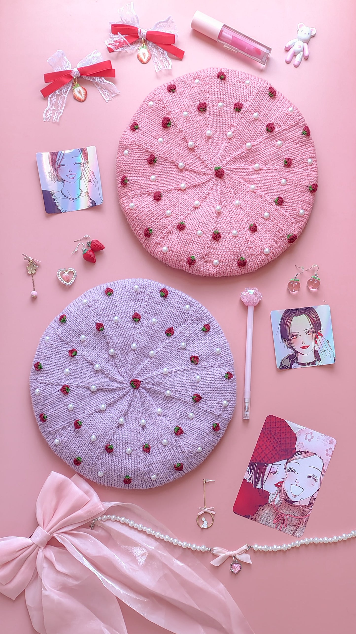 Patrón de tejido mas video "Boina Hachi"