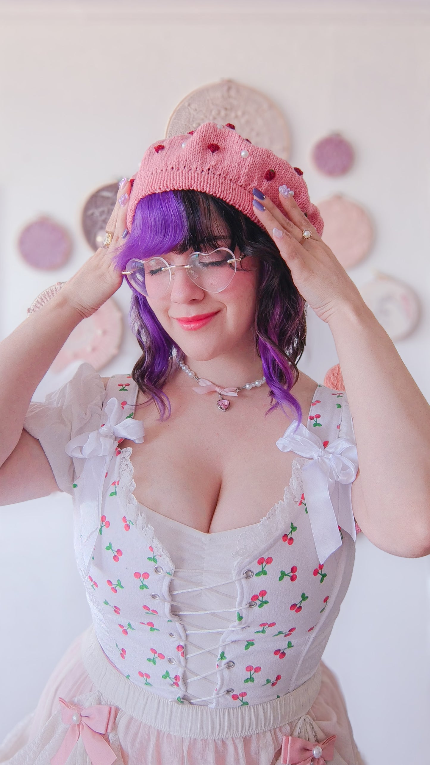 Patrón de tejido mas video "Boina Hachi"