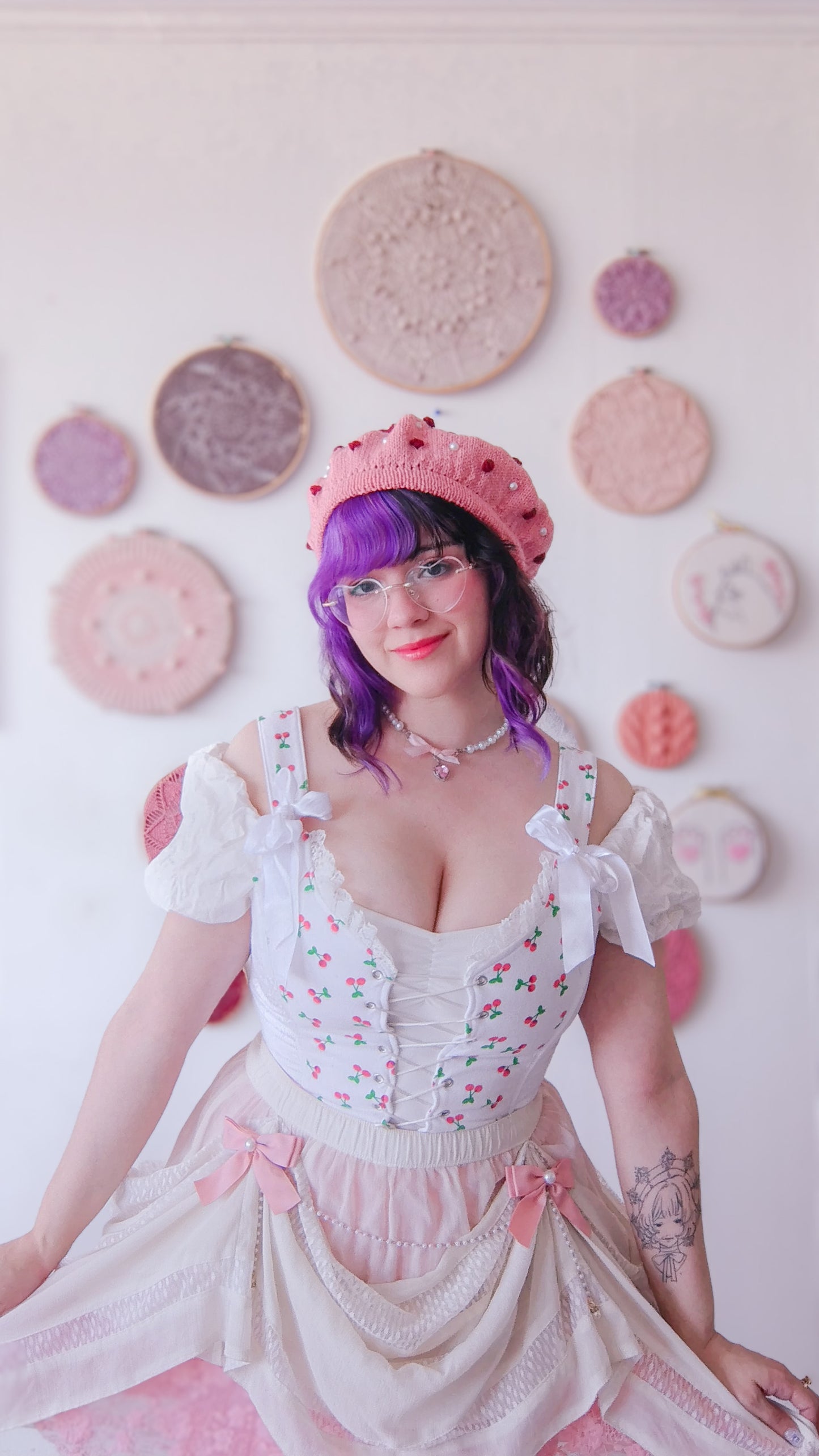 Patrón de tejido mas video "Boina Hachi"