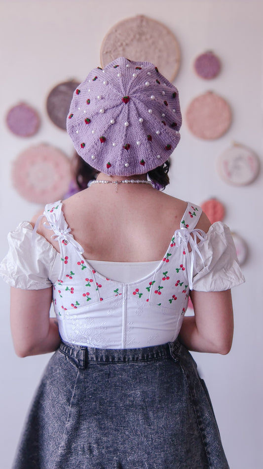 Patrón de tejido mas video "Boina Hachi"