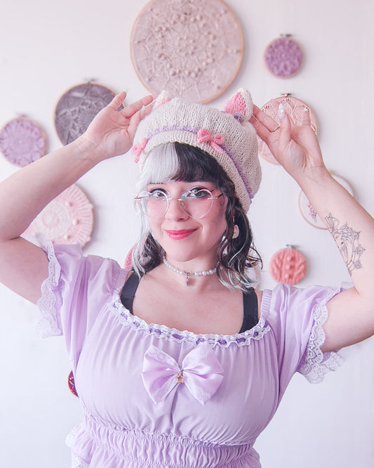 Patrón de tejido mas video "Boina Nekomimi"