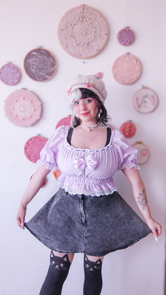 Patrón de tejido mas video "Nekomimi Beret"